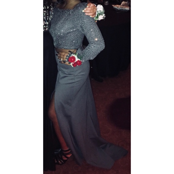 Sherri Hill Two-Piece Prom Dress - Picture 2 of 8